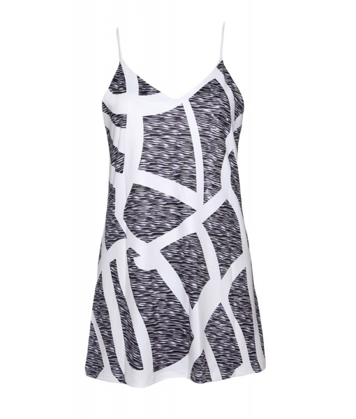 Scattered Zebra Print Short Dress